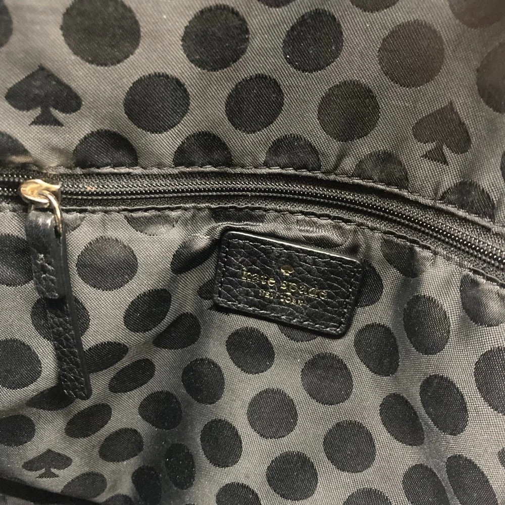 Kate Spade Black Leather Crossbody Bag Gold Hardware‎ Flap Closure